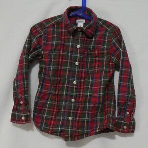 CARTER'S | size 5 | Children's Classic Plaid Button-Down Shirt | Chest Pocket